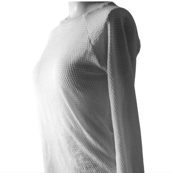 ASOS 4505 White Mesh Athletic long sleeve top size 4 - Picture 2 of 5
